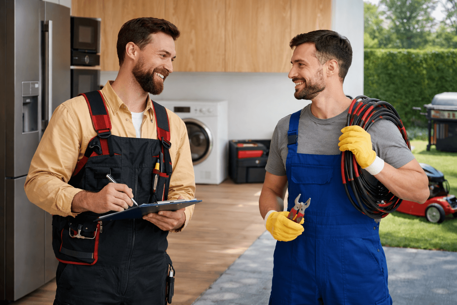 Plumbing service in a kitchen
